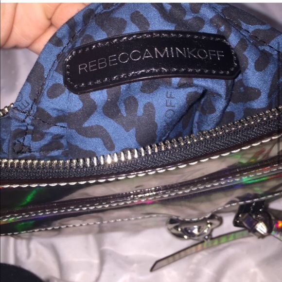 Rare Holographic Iridescent Hologram Rebecca Minkoff Mini Mac EUC - Picture 13 of 17